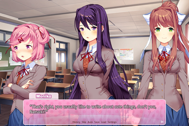 Giving Monika the promise ring in Monika after story ddlc mod mas