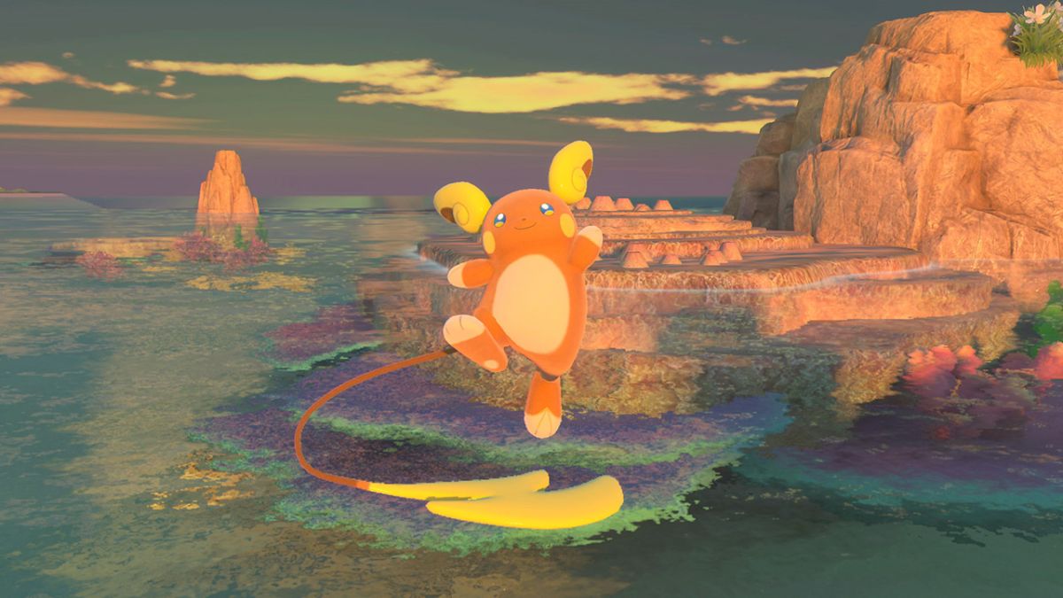 Raichu Surfing Pokemon Snap