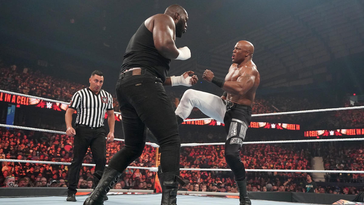 Bobby Lashley vs Omos and MVP