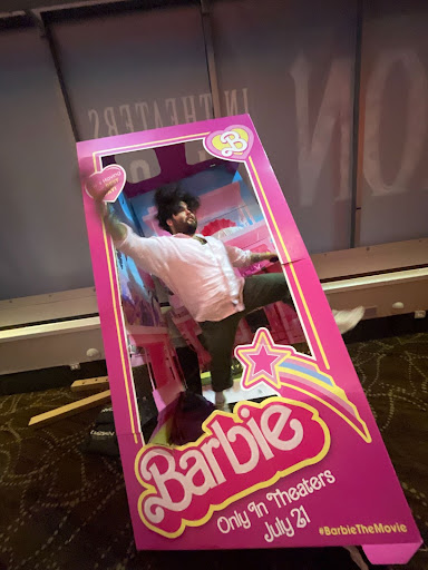 Kevin Cookman Falling in a Barbie Cutout