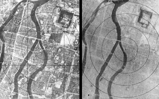 Hiroshima Bombing Map