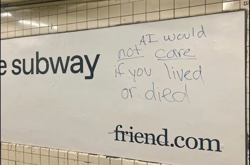 friend.com ad on Subway
